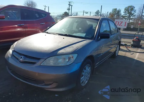2005 Honda Civic Lx from USA, damaged, VIN 2HGES16635H545695